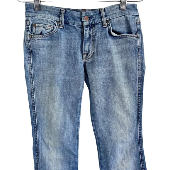 7 For All Mankind Women’s Jeans Size 27 Blue Medium Wash Denim Boot Cut Pants - Picture 3 of 14